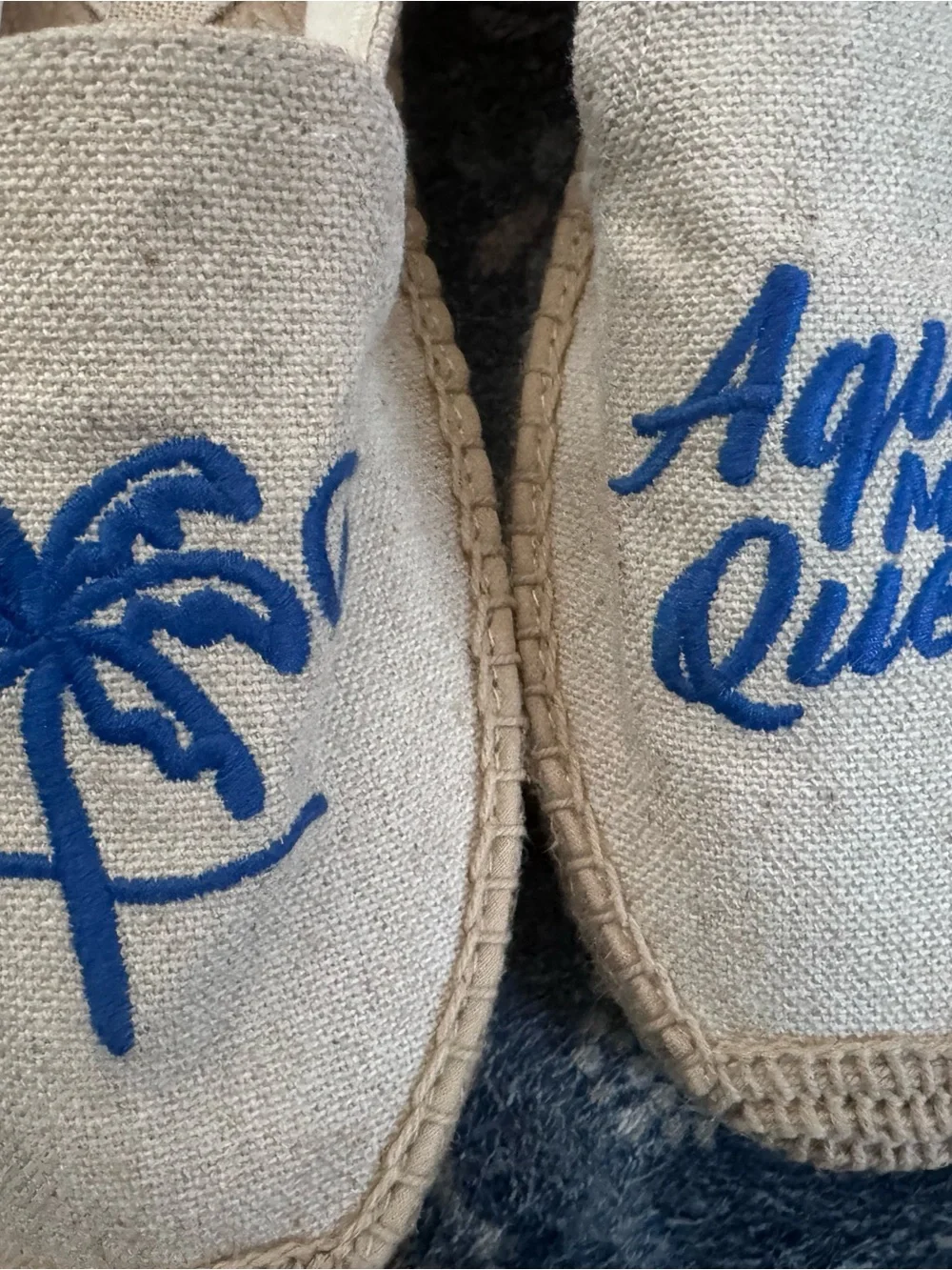 Soludos x Rosewood Mayakora Espadrilles with Blue Embroidery size 9